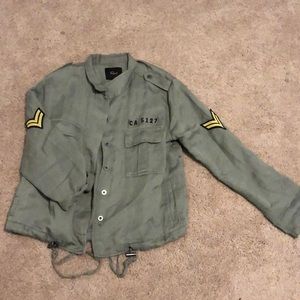 Rails army green cropped jacket
